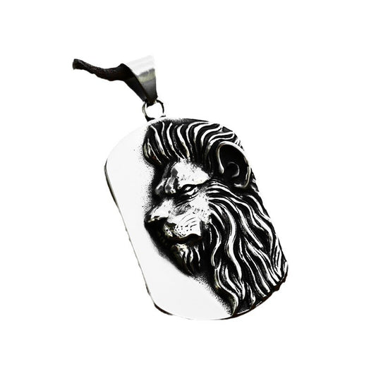 Retro Titanium Steel Lion Pendant for Men – New Stainless Steel Design in Foreign Trade