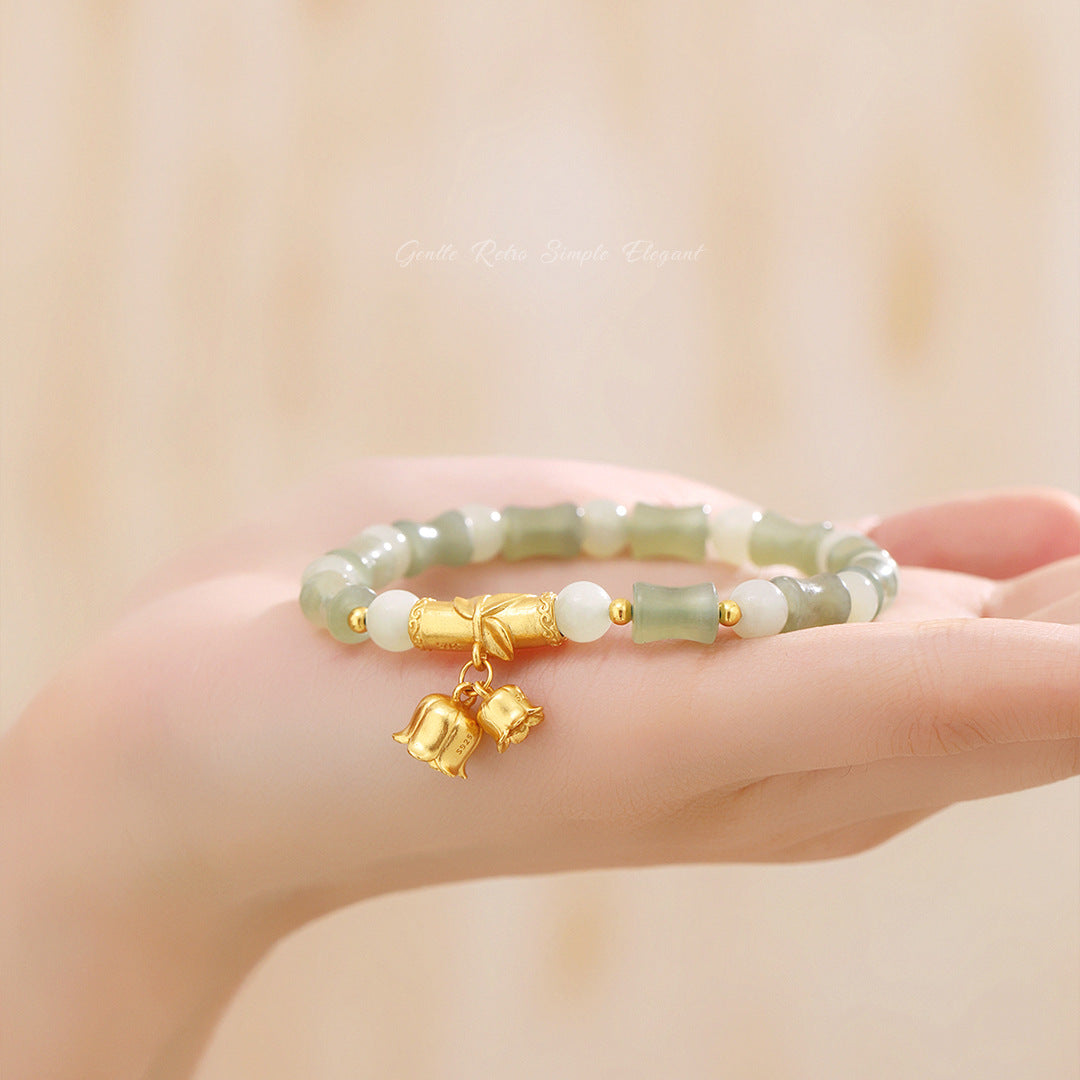 Hetian Jade 925 Sterling Silver Bracelet