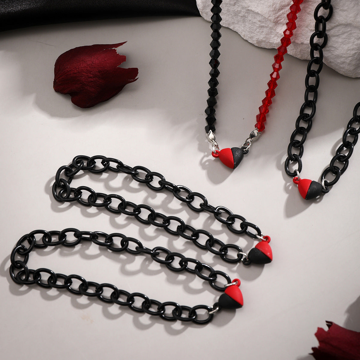 Magnetic Heart Necklace Set from Vienna Verve Collection