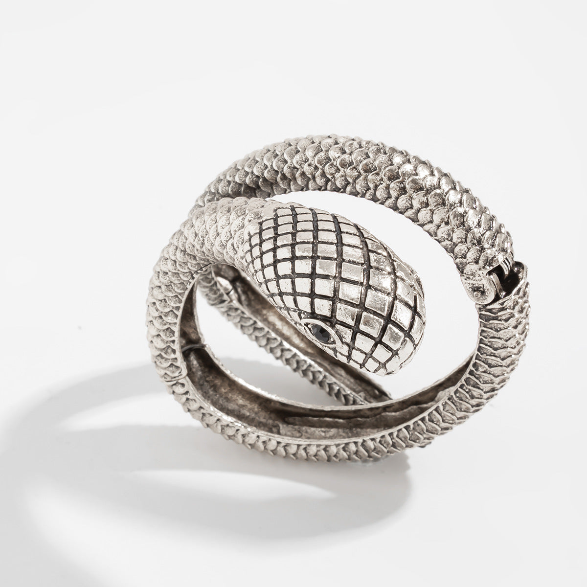 Planderful Vienna Verve Snake Skin Pattern Opening Bracelet For Women Geometric Winding Statement Jewelry
