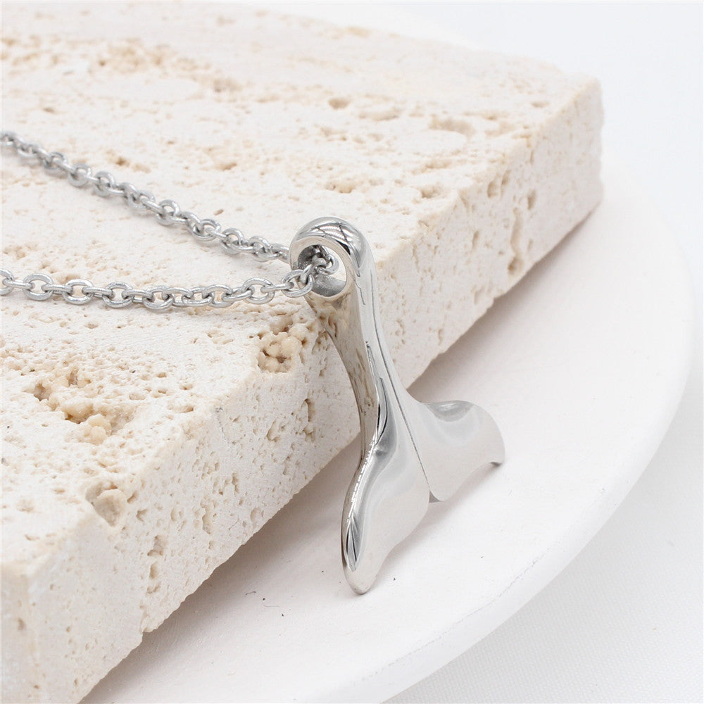 Whale Tail Titanium Steel Pendant For Men Unisex Protection Statement Jewelry By Planderful
