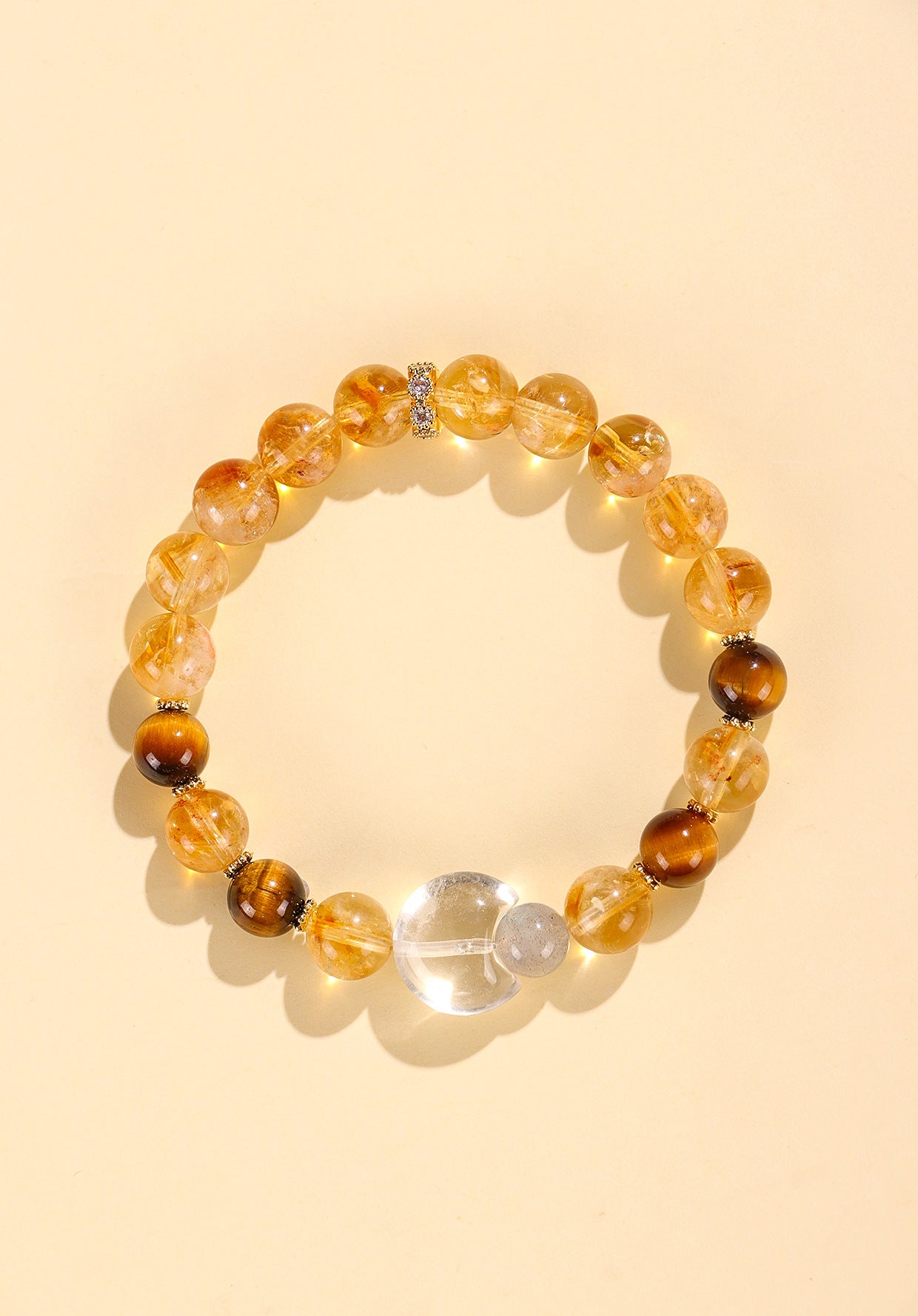 Planderful Fortune's Favor Bracelet – Natural Huangta Crystal Beads for Good Luck