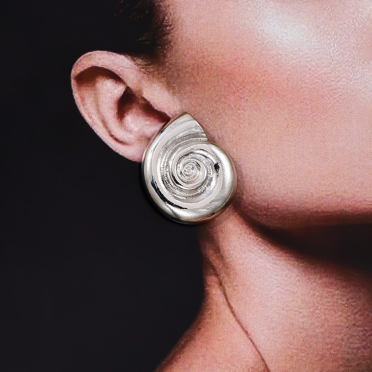 Exaggerated Spiral Pattern Earrings - Vienna Verve Collection