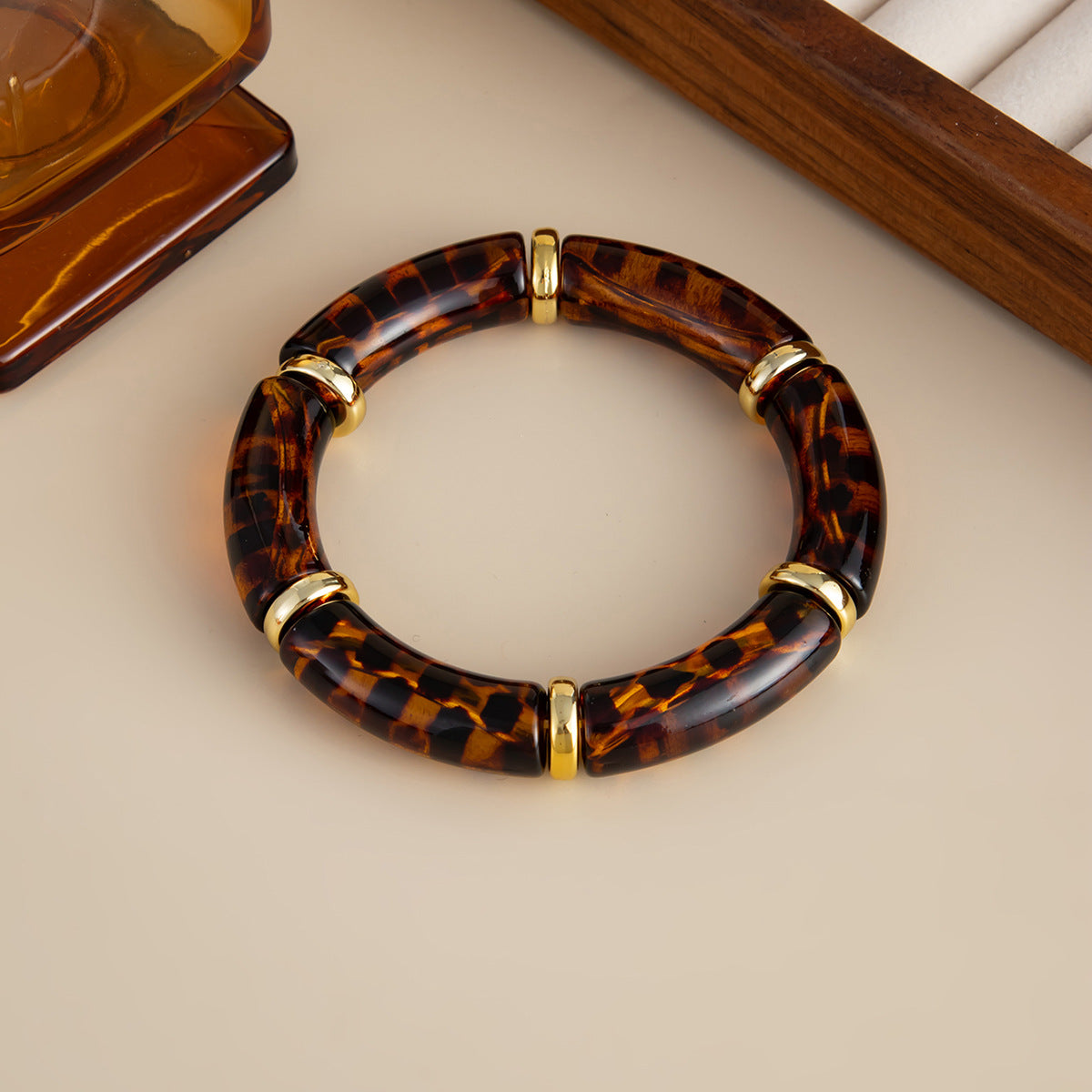 Planderful Leopard Print Elastic Bracelet Women Chic Statement Jewelry Vienna Verve