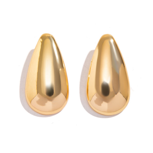 Elegant Vienna Verve Metallic Water Droplet Geometric Love Earrings