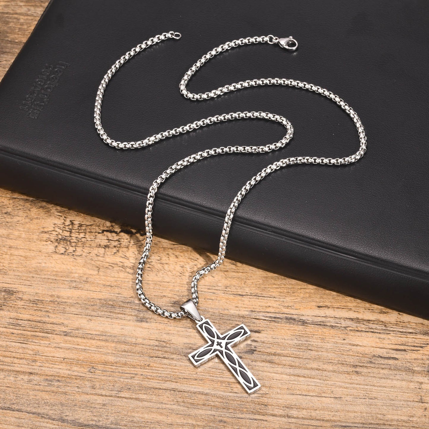 Necklaces Stainless Steel Celtic Knot Cross Pendant Necklace