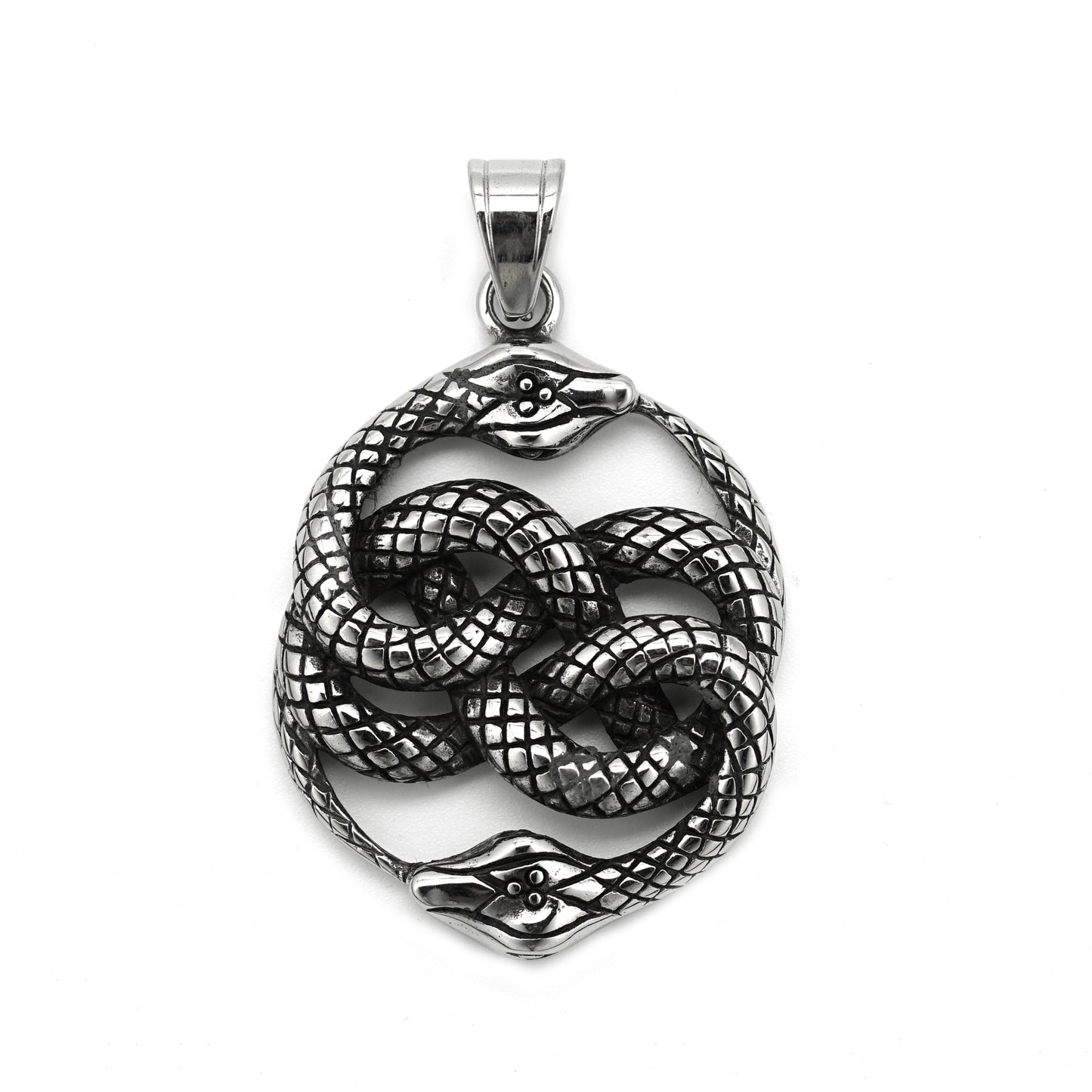Steel Necklace – Vintage Snake Pendant