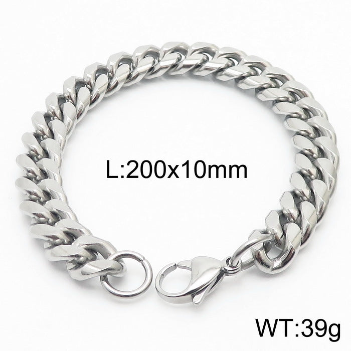 Cool Men's Titanium Steel Does Not Fade Lobster Buckle Bracelet Girls Niche Bracelet A