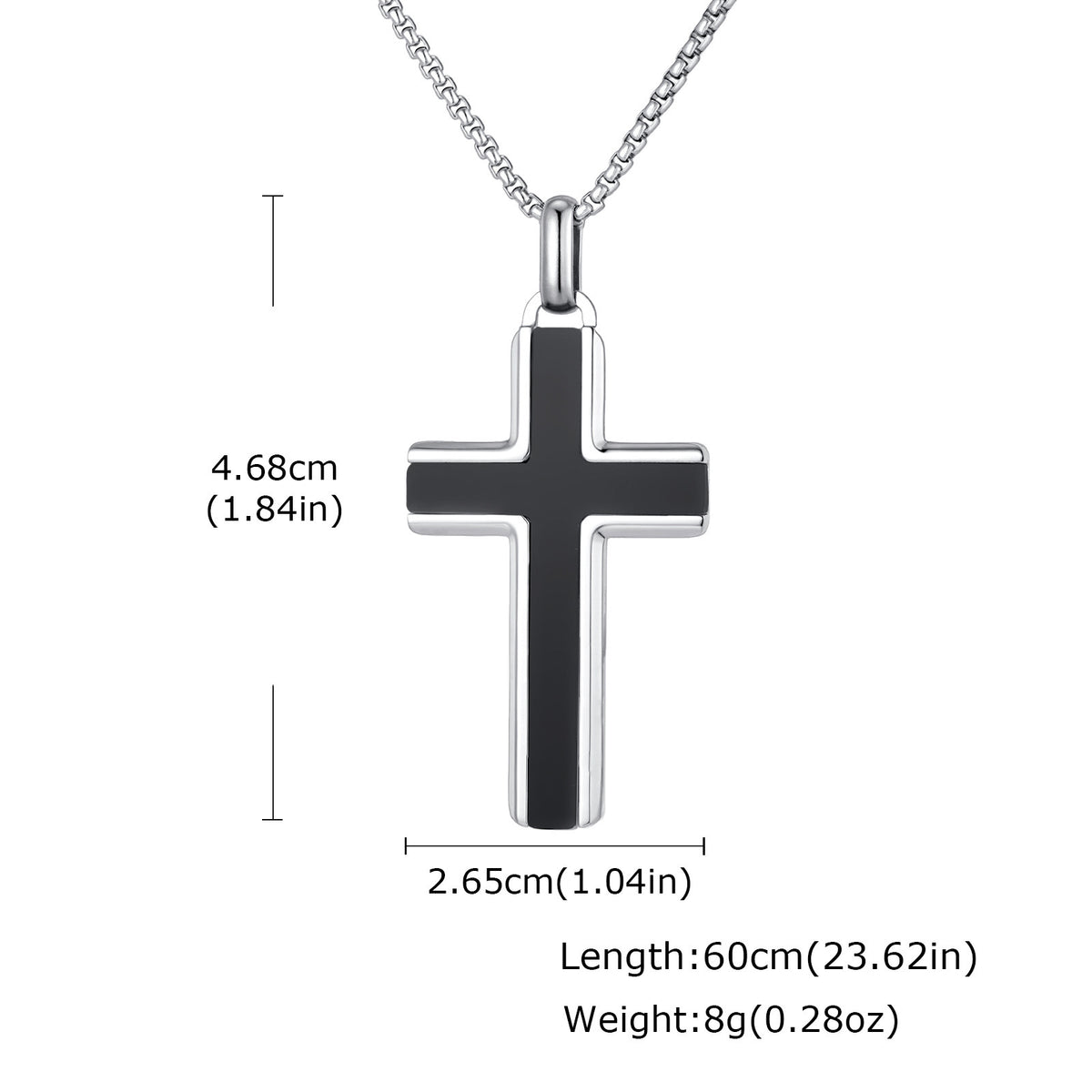 Cross Tiger Turquoise Stainless Steel Necklace for Men