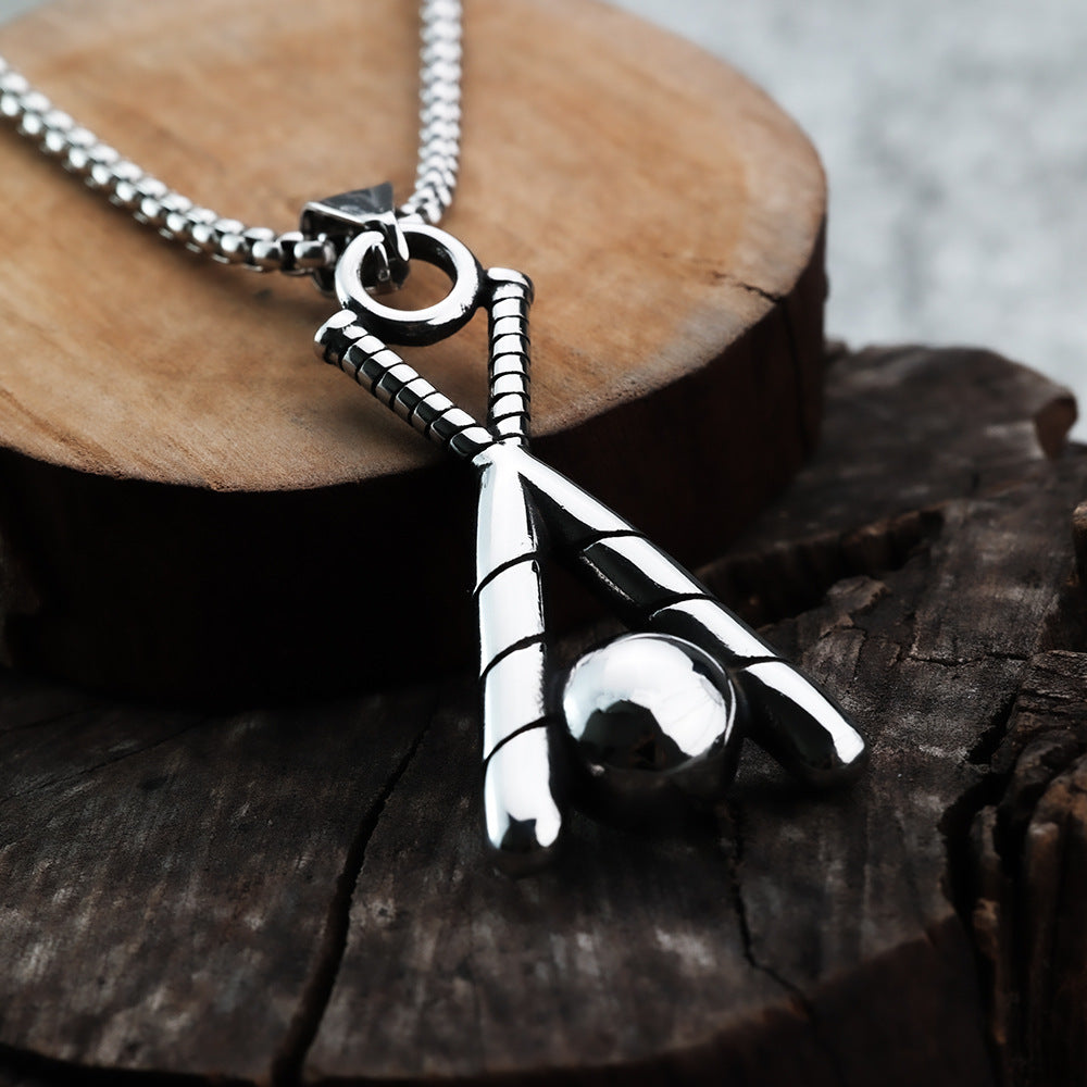 Punk Bat Stainless Steel Men's Pendant Necklace