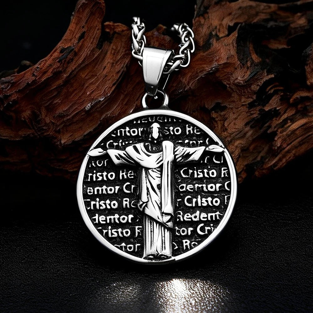 Punk Savior Stainless Steel Pendant Necklace