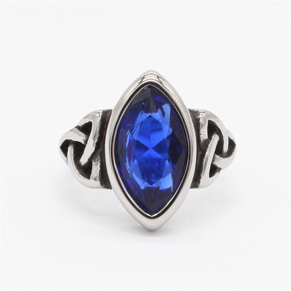 Viking Celtic Zircon Titanium Steel Ring For Unisex Protection Amulet Power By Planderful