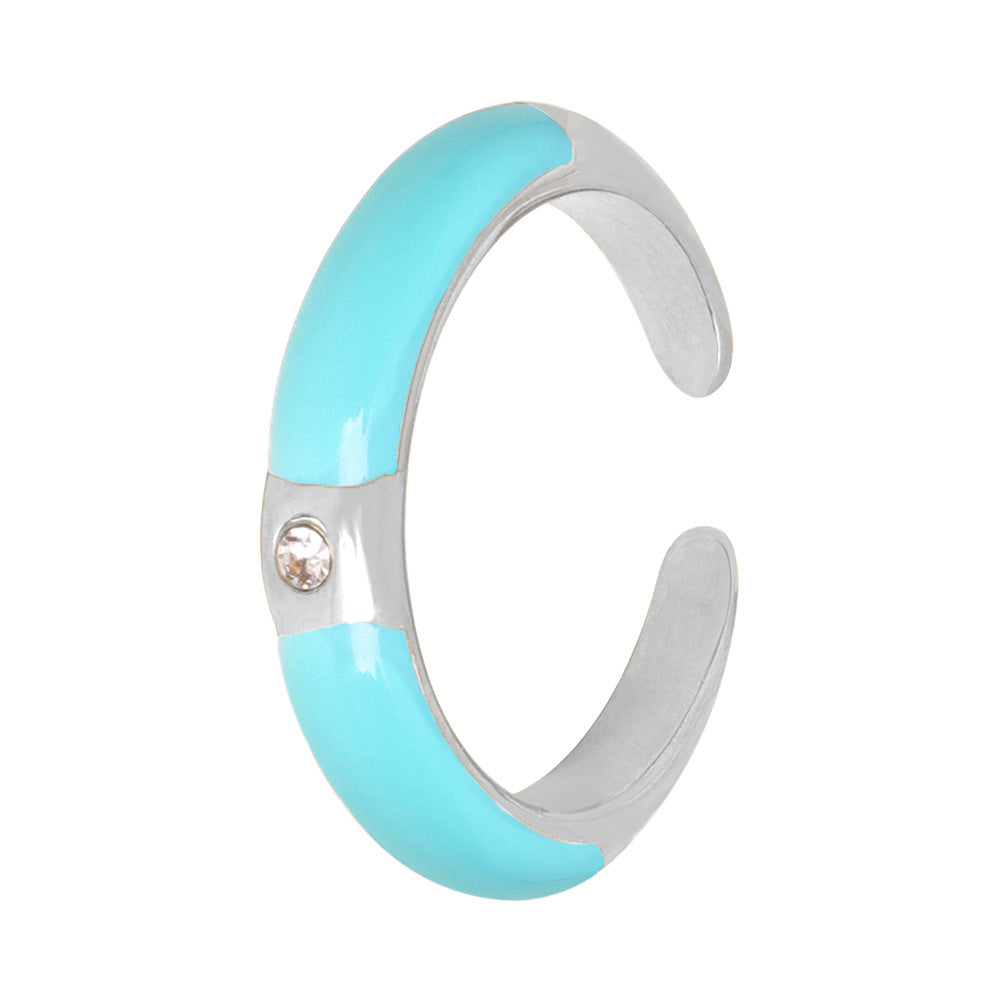 Chic Geometric Titanium Steel Gold-Plated Ring - Women's Statement Jewelry