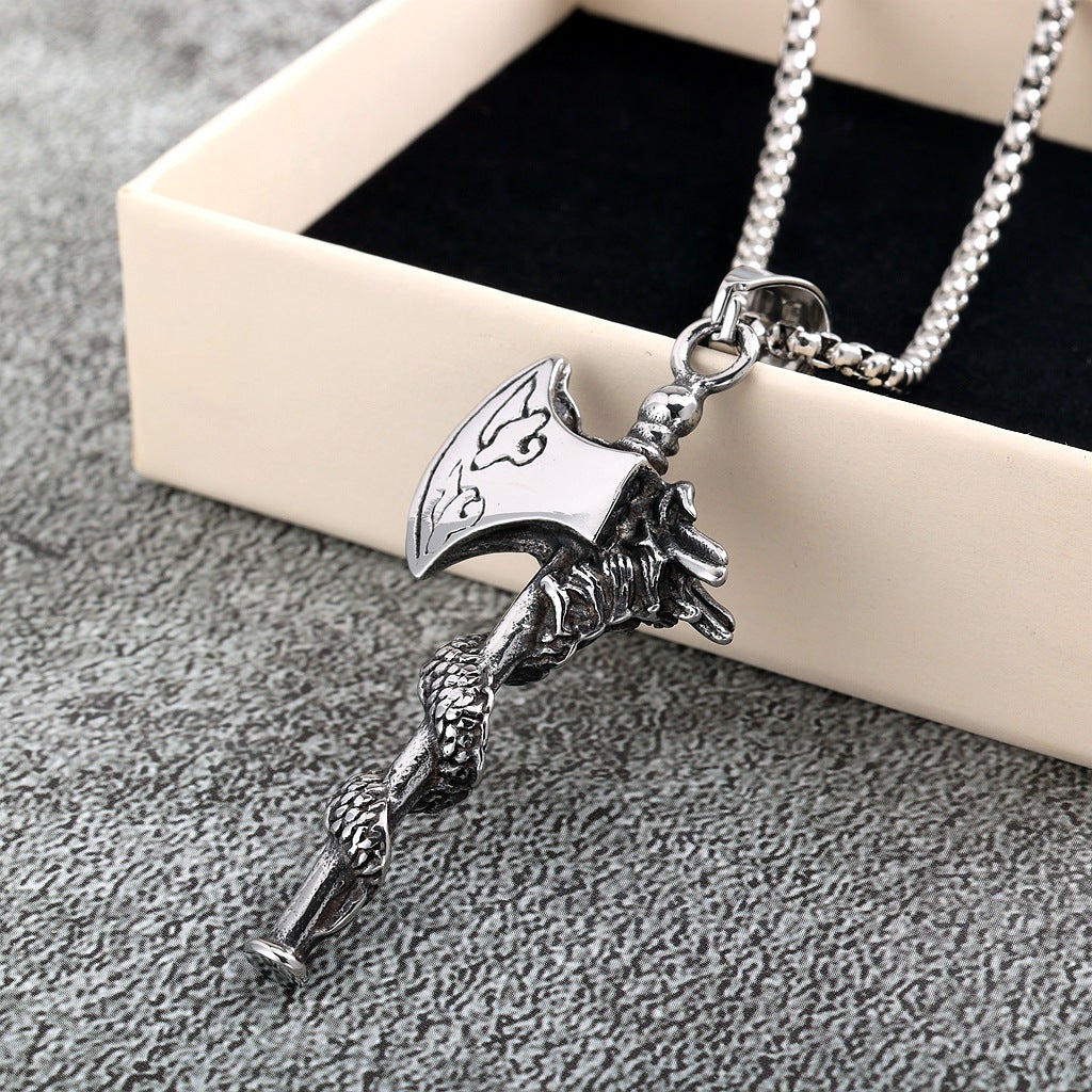 Vintage Dragon Stainless Steel Men's Pendant Necklace