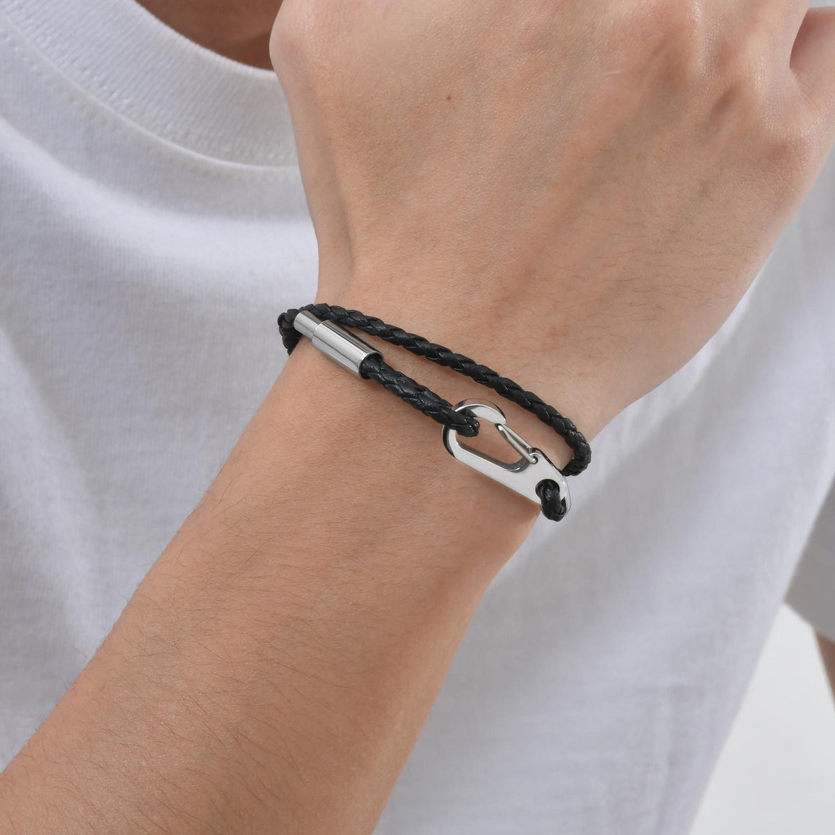Black Stainless Steel Bracelet for Men