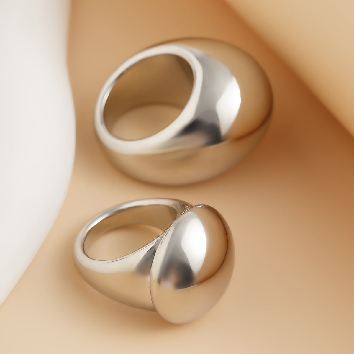 Planderful Vienna Verve Geometric Statement Ring Set For Modern Women Bold Two Piece Jewelry