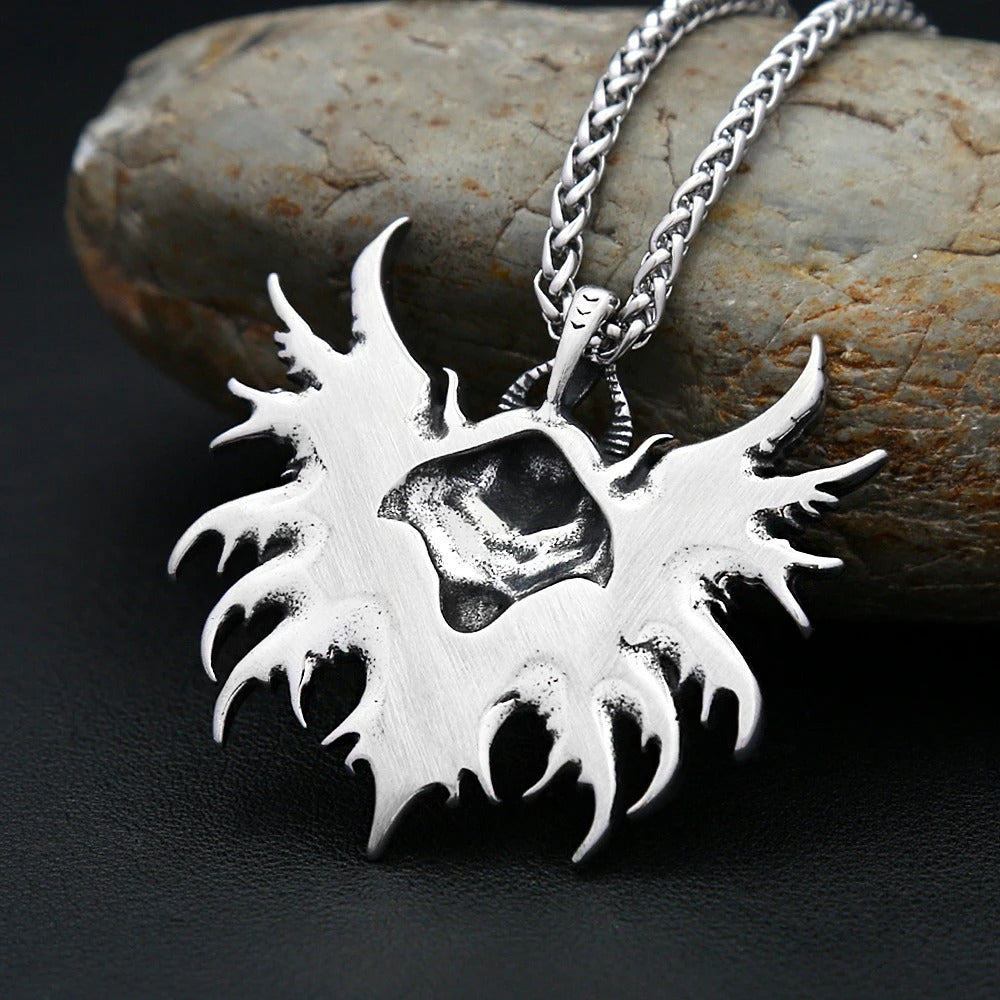 Skull Viking Stainless Steel Men's Pendant Necklace