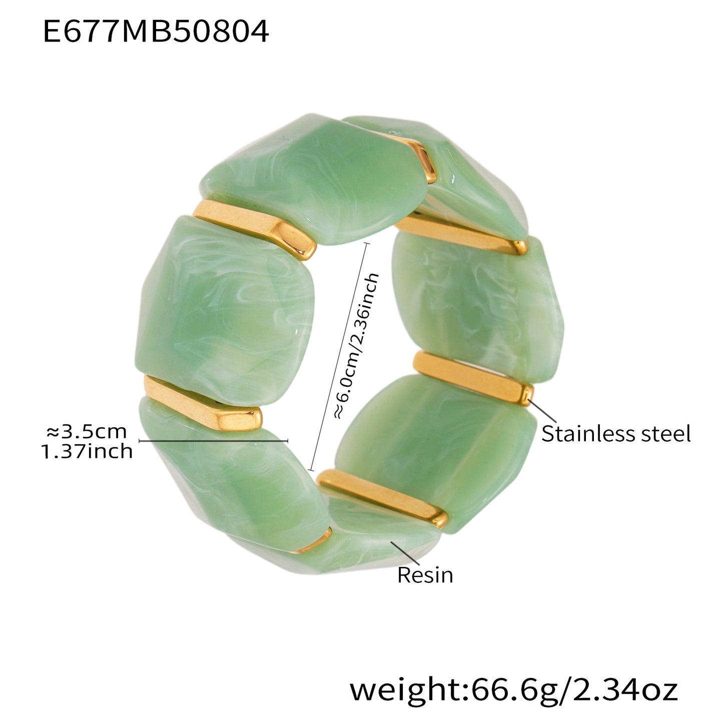 Planderful Unisex Genie Candy Resin Elastic Bracelet