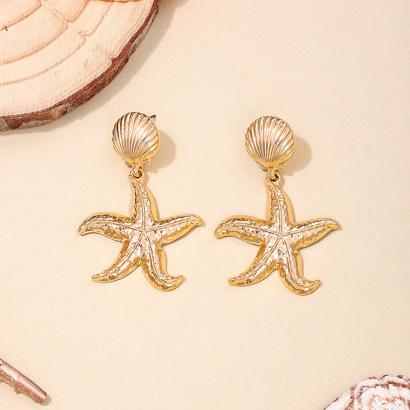 Seaside Chic Seashell and Starfish Earrings - Wholesale Summer Collection by Planderful