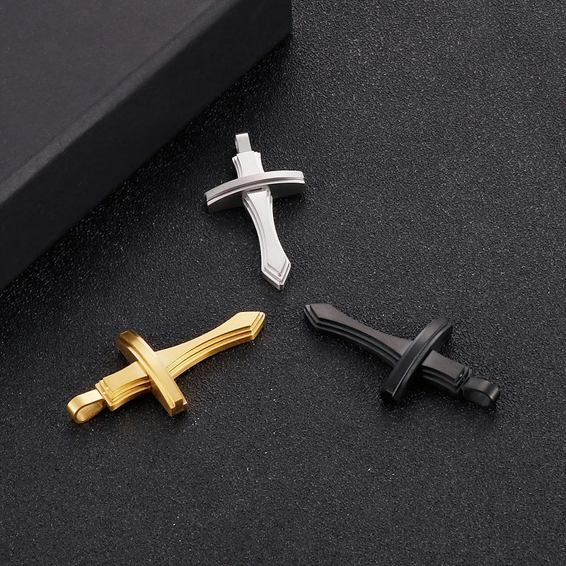 Cross-Border Creative Sword Pendant for Men - Personalized Titanium Steel Fashion Accessory from Japan and South Korea