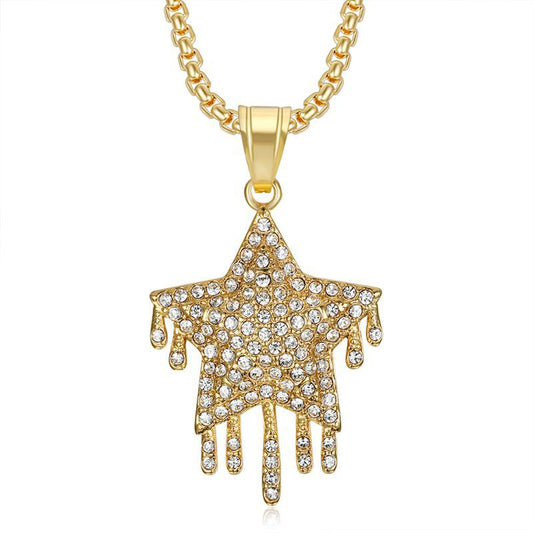 Zircon Necklace – Hip-Hop Dainty Water Drop Pendant