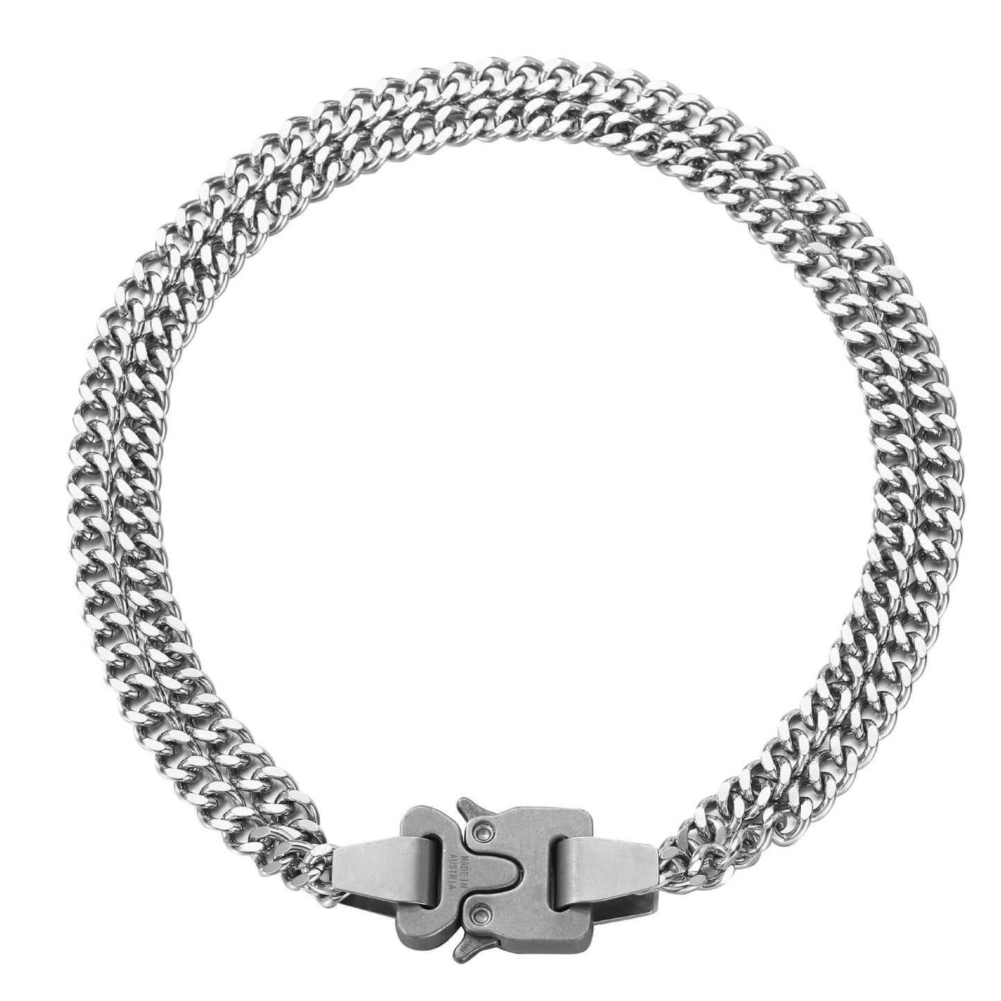 Planderful Jewelry Steel Lock Chain Necklace For Men Hip Hop Street Style Premium