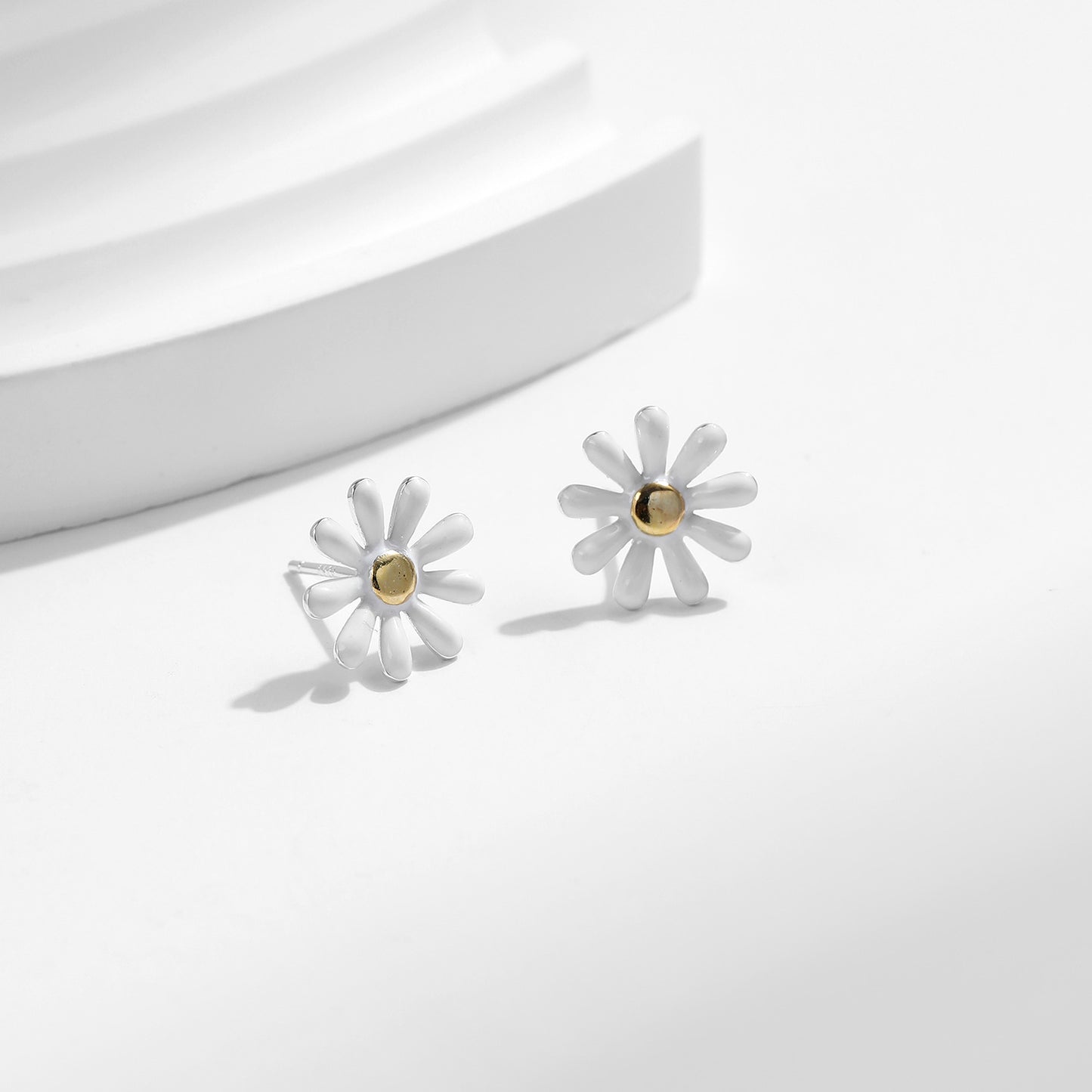 S925 Silver Small Flower Earrings With Sweet Korean Daisy Design