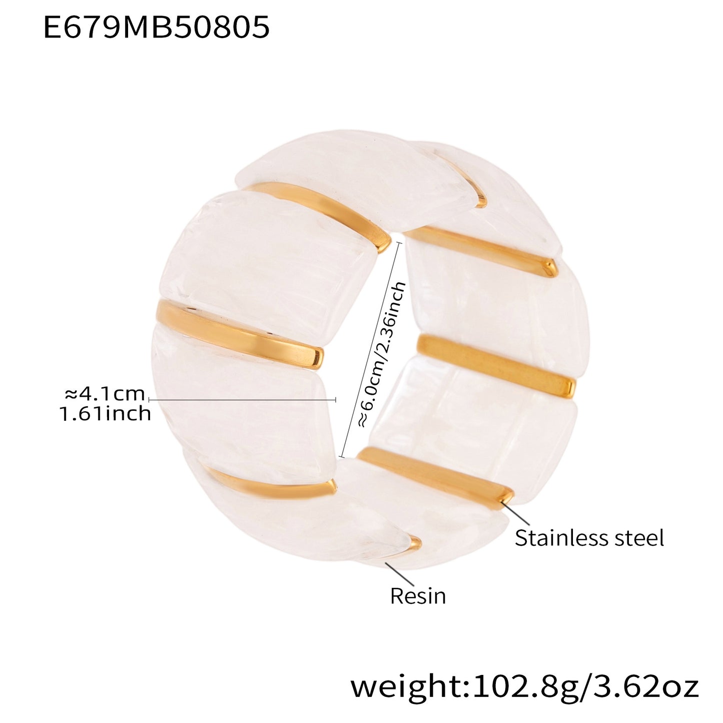 Planderful Resin Elastic Bracelet Eco Multicolor Women