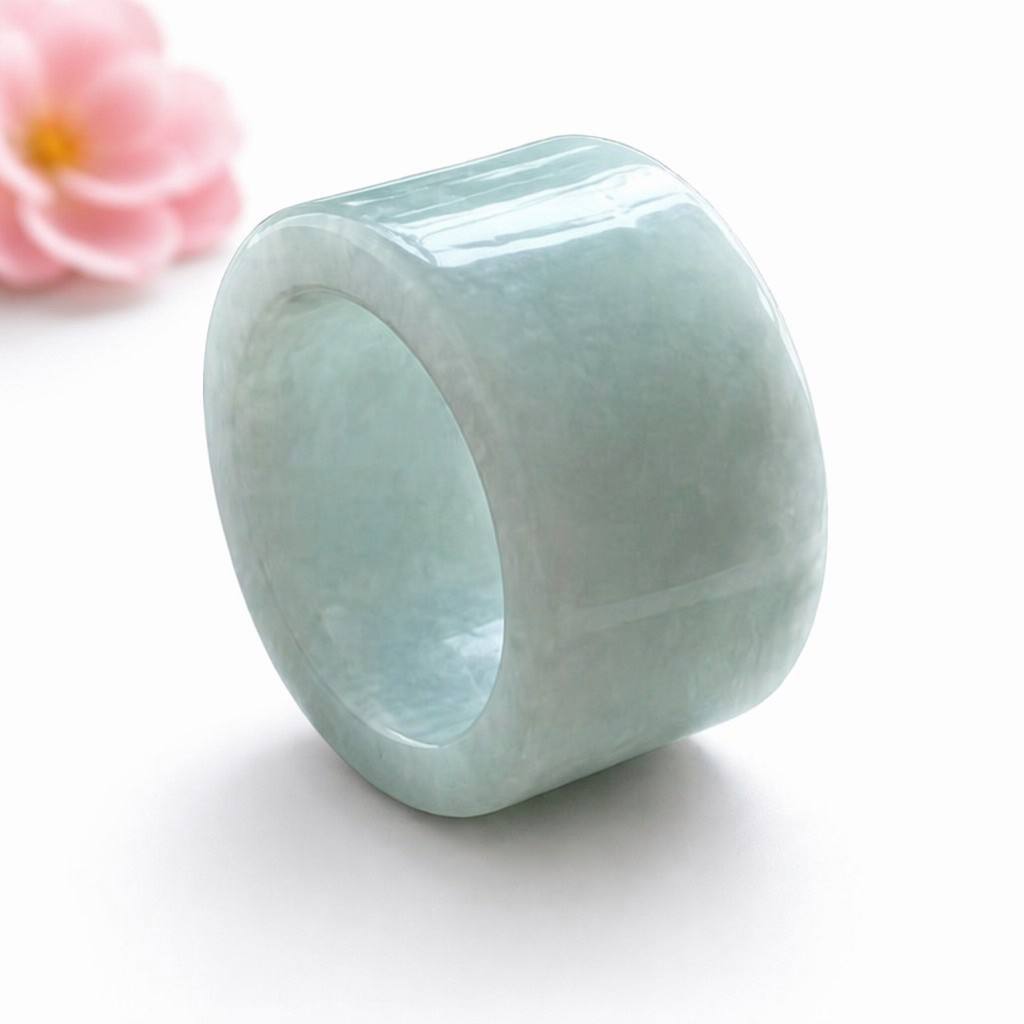 Jadeite Straight-Edge Band Ring