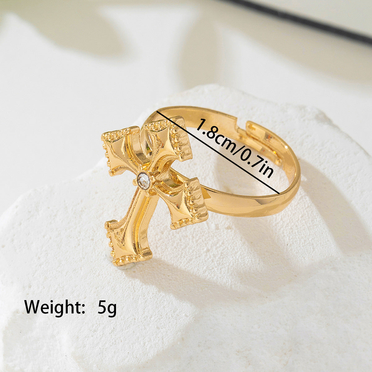 Planderful Vienna Verve Adjustable Cross Ring for Women