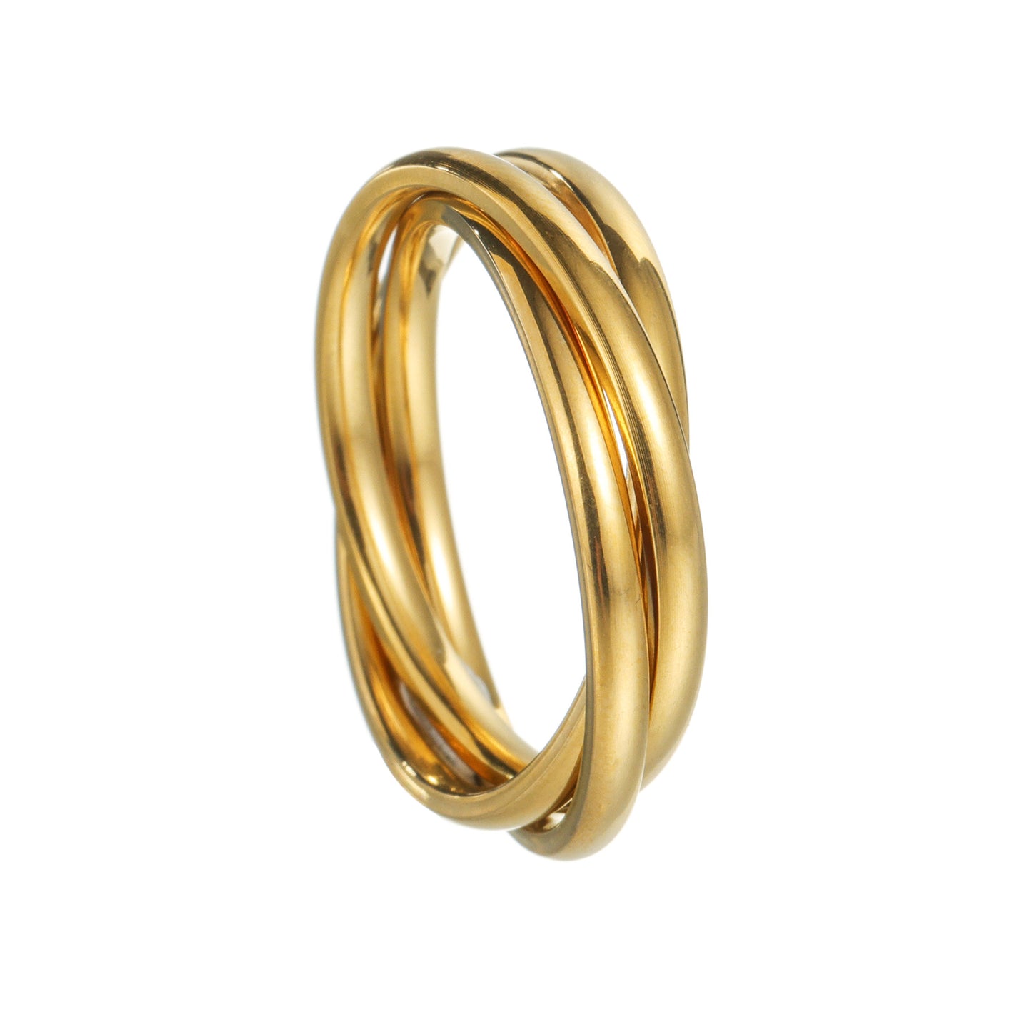 Planderful Three Chain Titanium Steel Ring For Women Gift