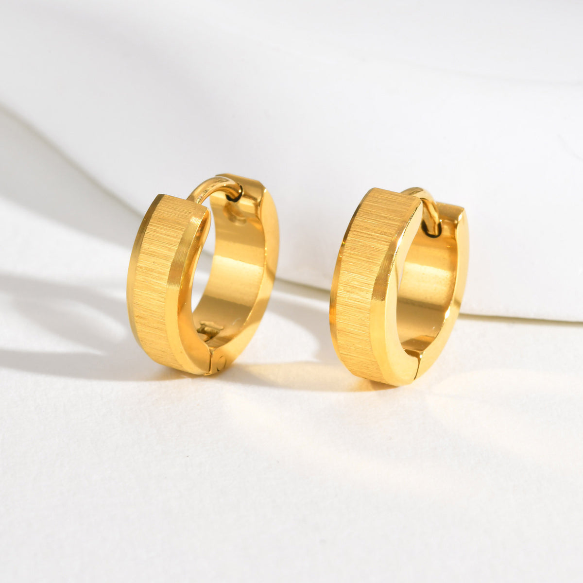 Stainless Steel Single Earring — Gold or Antiqued