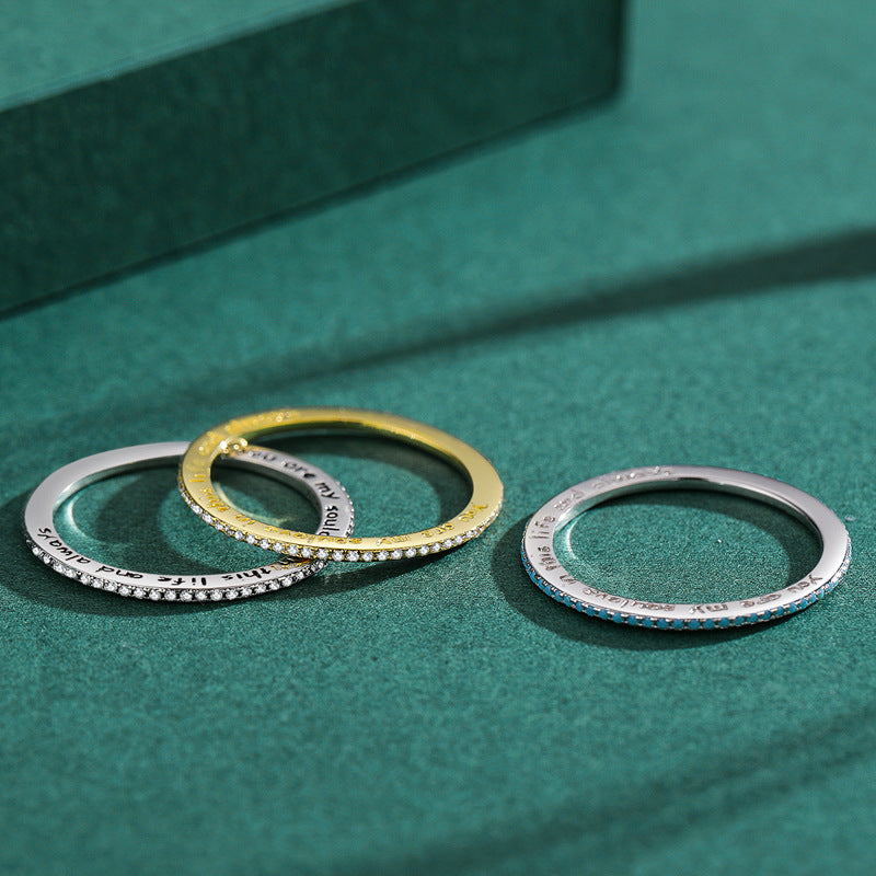 Stylish S925 Sterling Silver Zircon Ring for Women: Cold and Indifferent Style Jewelry