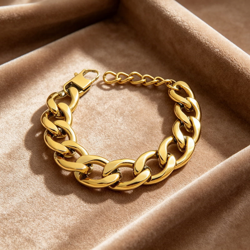 Minimalist Figaro Chain Stainless Steel Bracelet – Unisex Nk Chain Adjustable Handmade