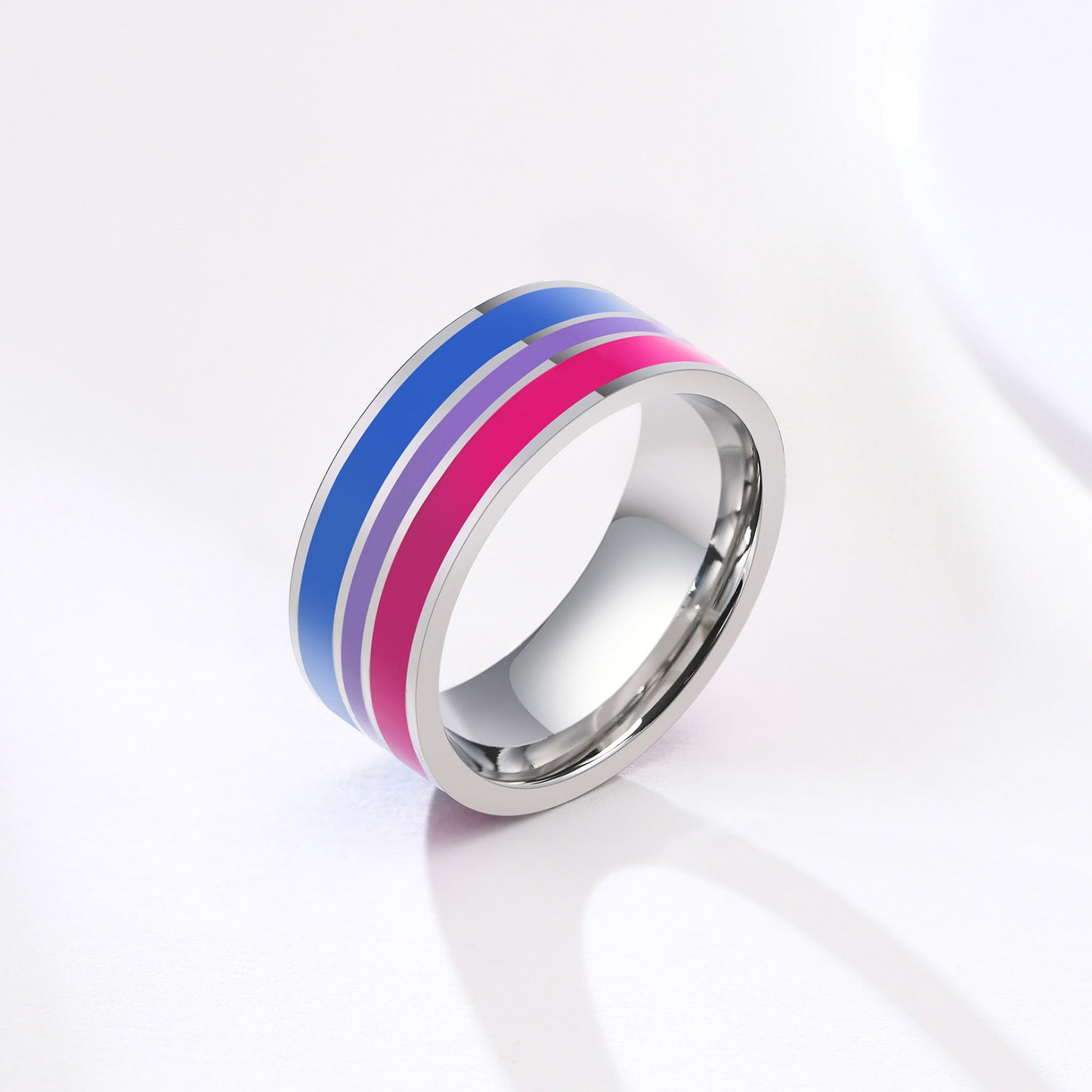 Colorful Titanium Steel Bunting Rings For Men Planderful