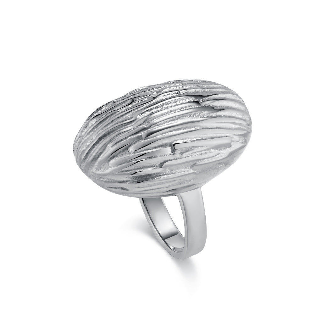 Planderful Everyday Genie Gold Plated Titanium Steel Ring For Women, Geometric European Design, Daily Wear Jewelry