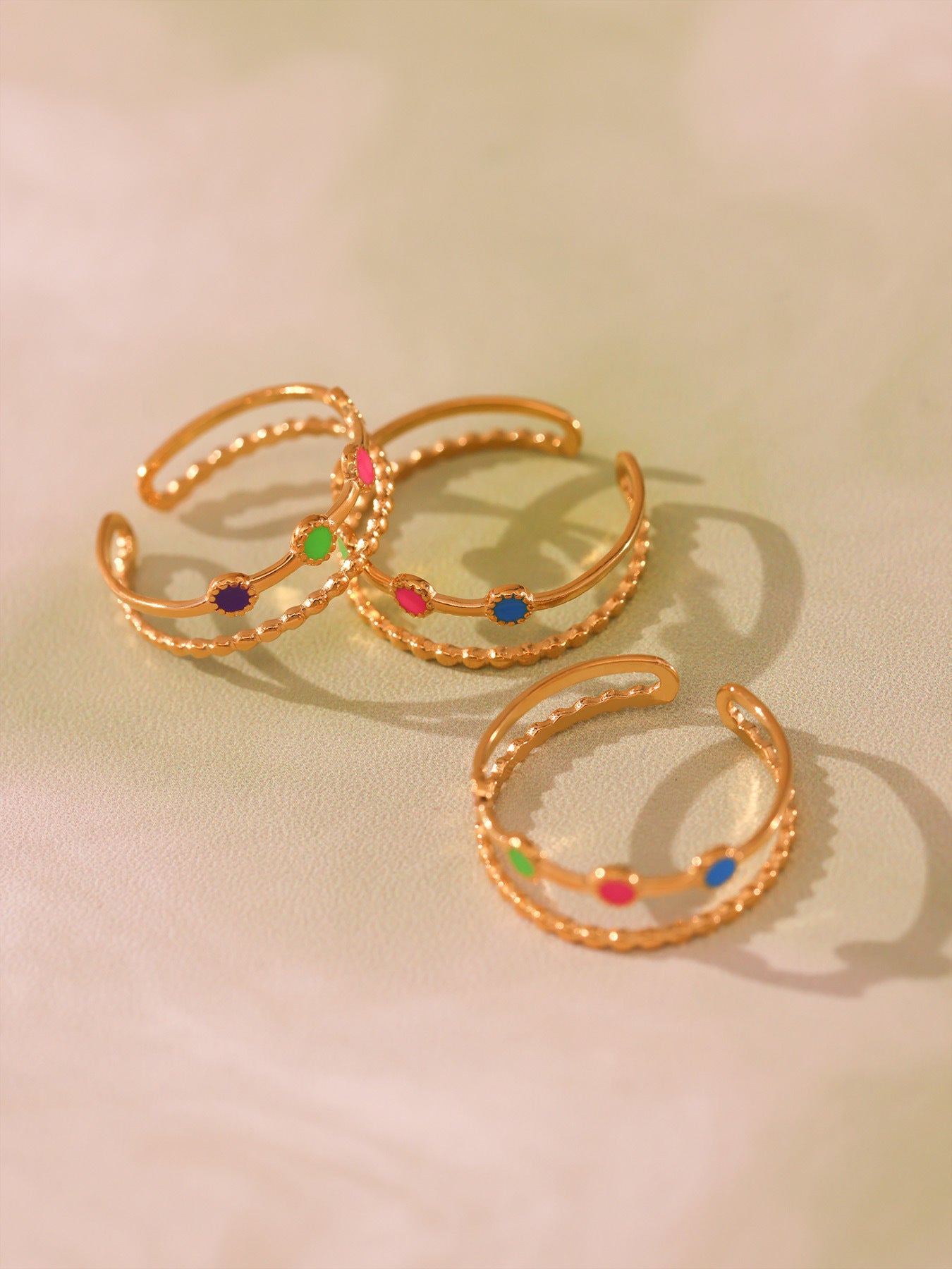 Planderful Dopamine Drip Devils Eye Bracelet Ring Set Women