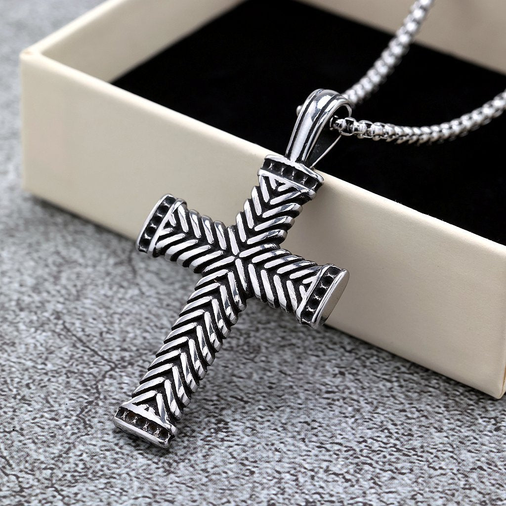 Vintage Stainless Steel Pendant Necklace