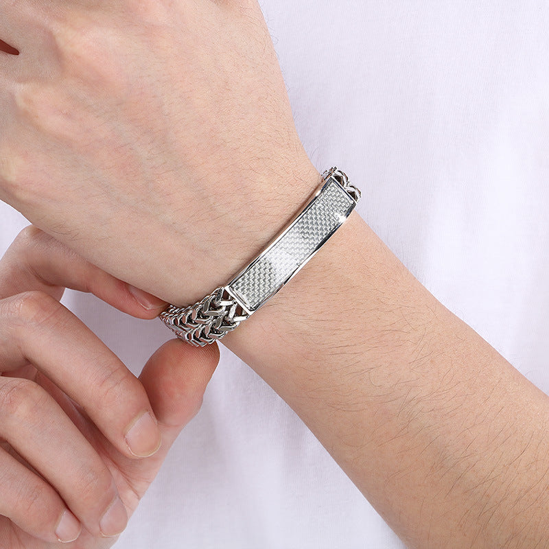 Planderful Hip Hop Bracelet For Men Magnetic Buckle