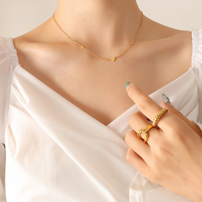 Glimmering Gold-Plated Titanium Necklace - Dainty Genie-inspired Jewelry