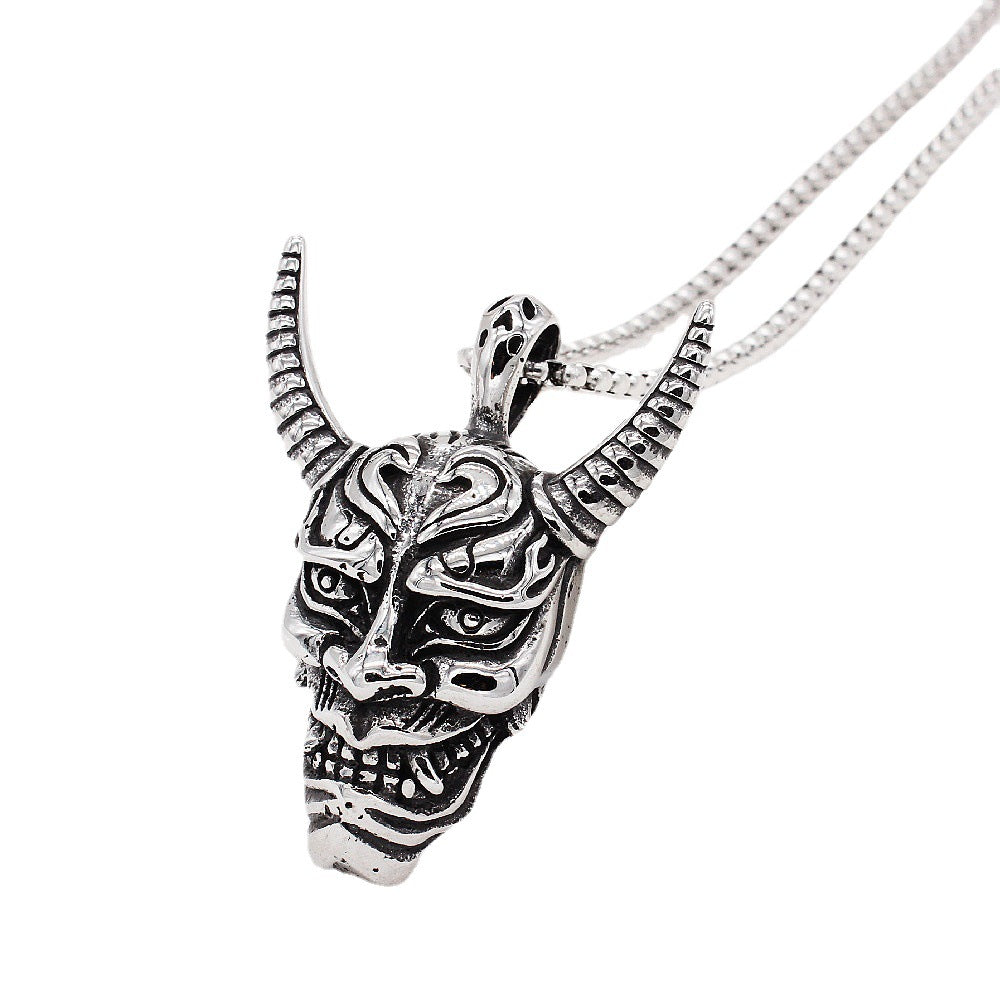 Longhorn Monster Titanium Steel Pendant Necklace