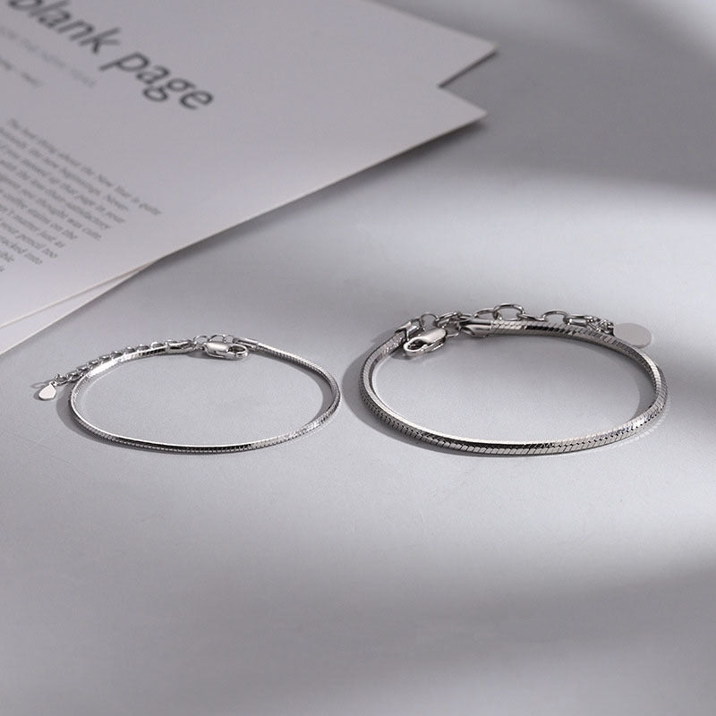 Planderful Jewelry Everyday Genie Two Piece Stainless Steel Couple Bracelet Set