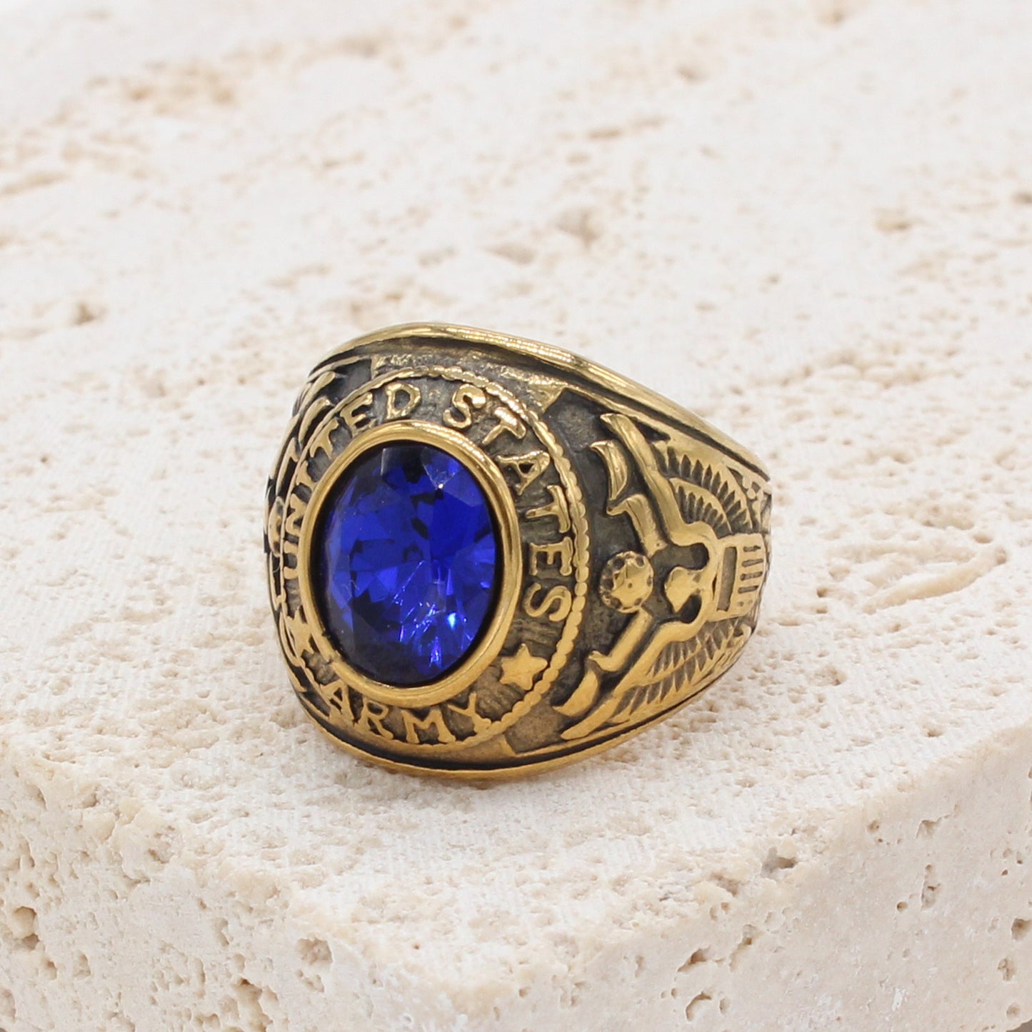 Personalized Retro GI Zircon Ring For Men And Women By Planderful Everyday Genie Protection Statement