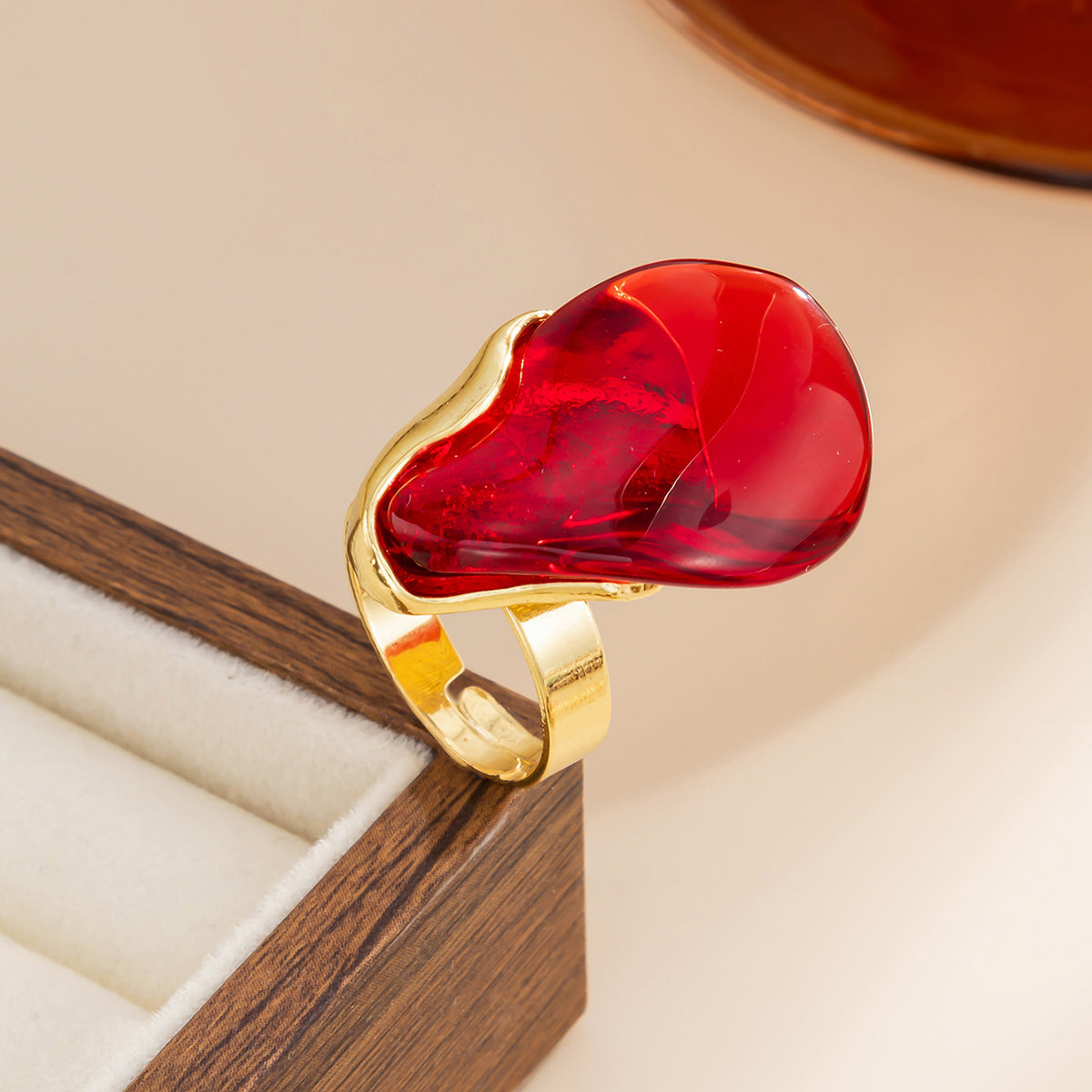 Planderful Water Drop Open Ring Vienna Verve for Women Baroque Statement Jewelry