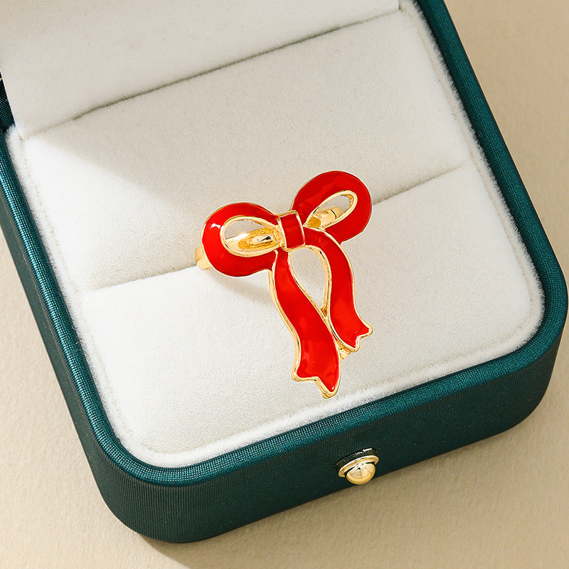 Fashionable Black Bow Ring for Women by Planderful