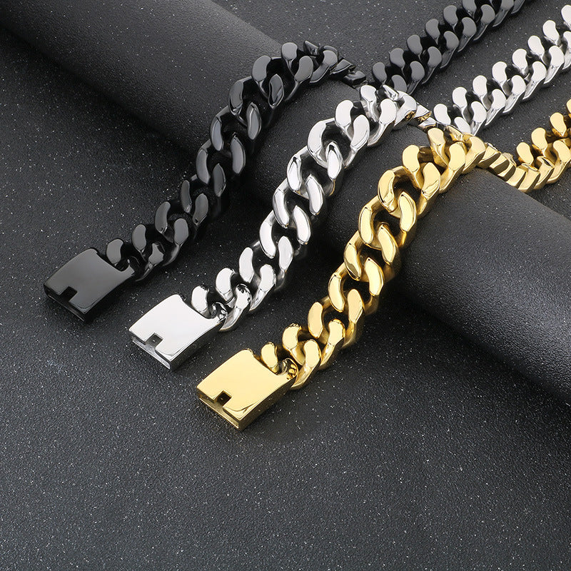 Planderful Collection Stainless Steel Cuban Chain for Men