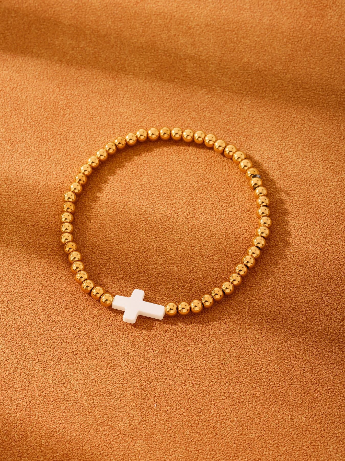 Planderful Beaded Cross Bracelet Women Luxe Waterproof