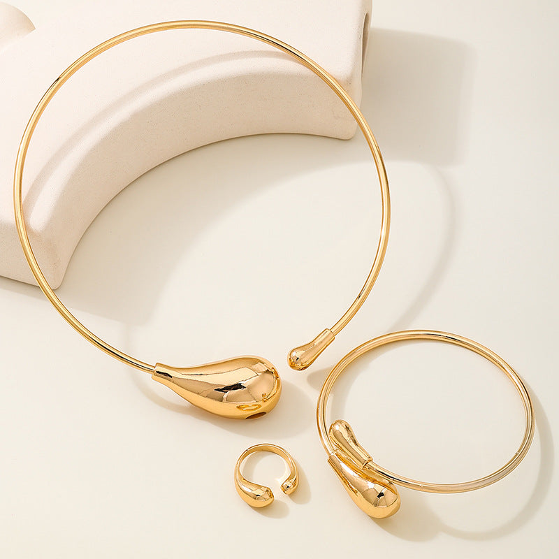 Planderful Vienna Verve Women's Gold Water Drop Jewelry Set