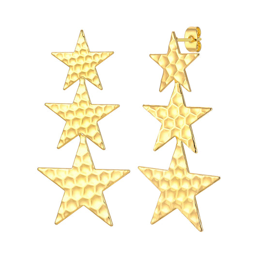Geometric Star Earrings Women's Fashion Copper Jewelry Wholesale