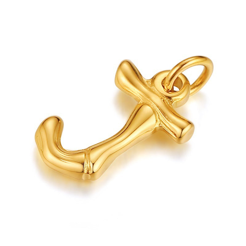 Cross-Border Popular Titanium Steel Letter Necklace Fashion